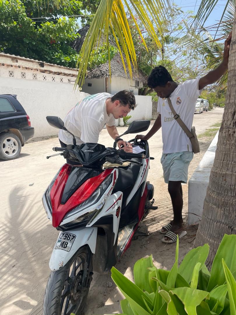 Getting around Jambiani on two wheels